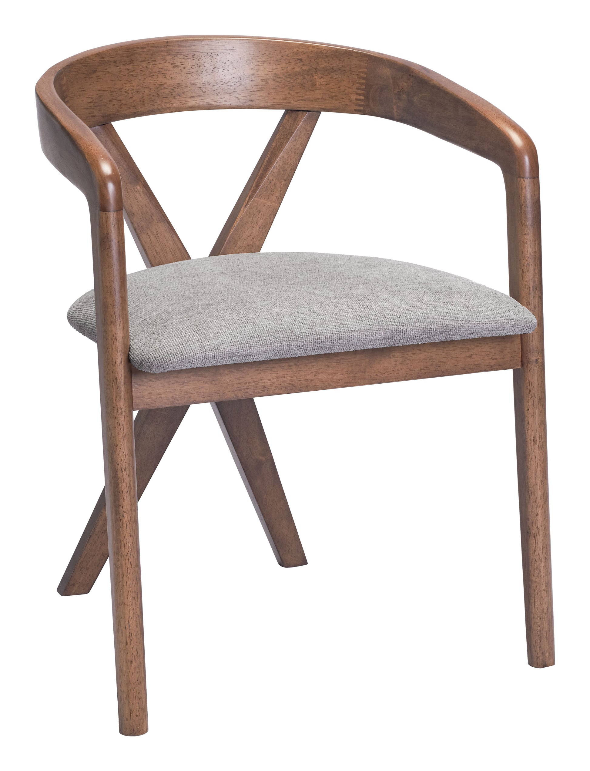 Cairo Dining Chair Dove Gray & Walnut - 6