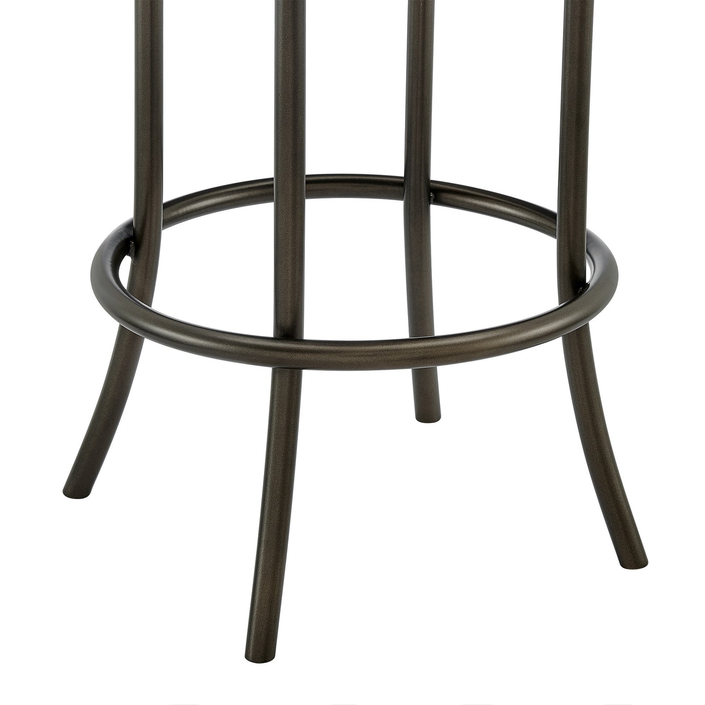 Natya Swivel Counter or Bar Stool in Various Finishes with Faux Leather