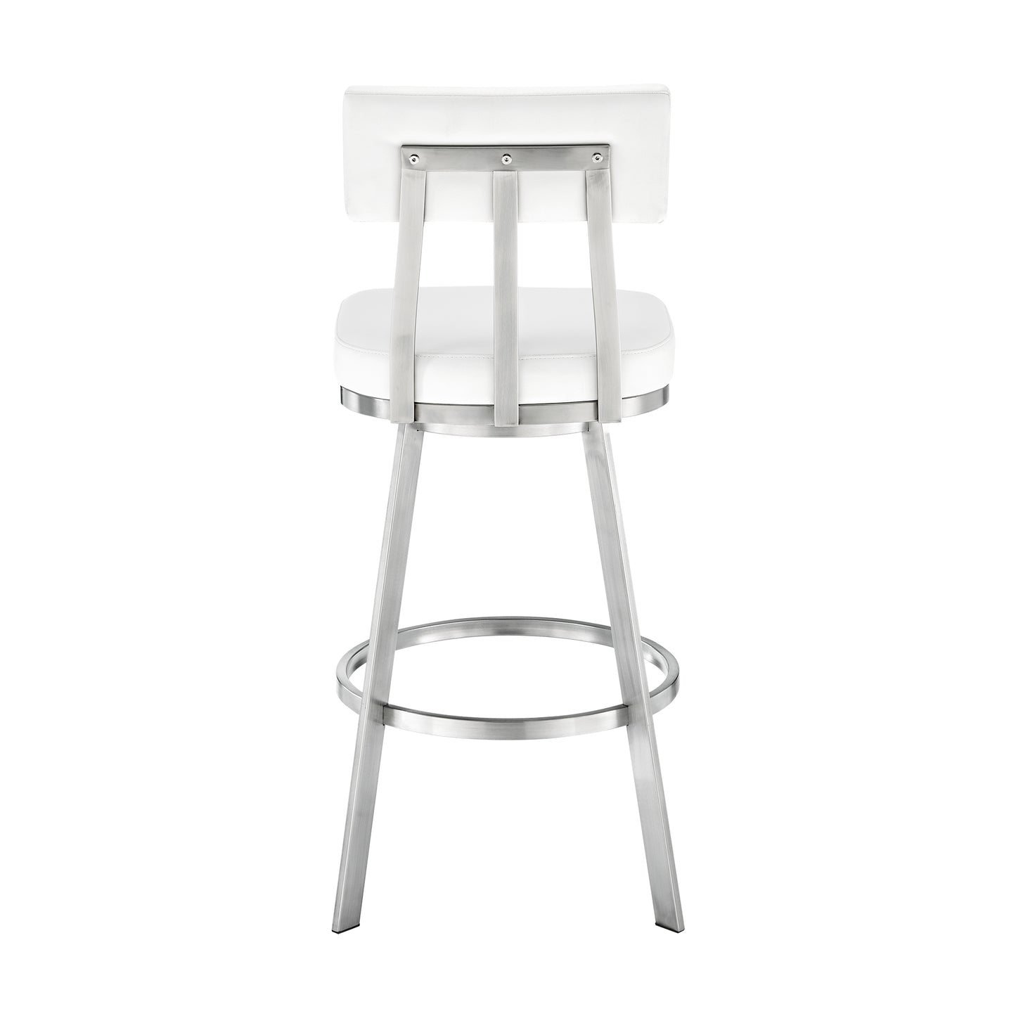 Jinab Swivel Bar and Counter Stool in Metal and Faux Leather
