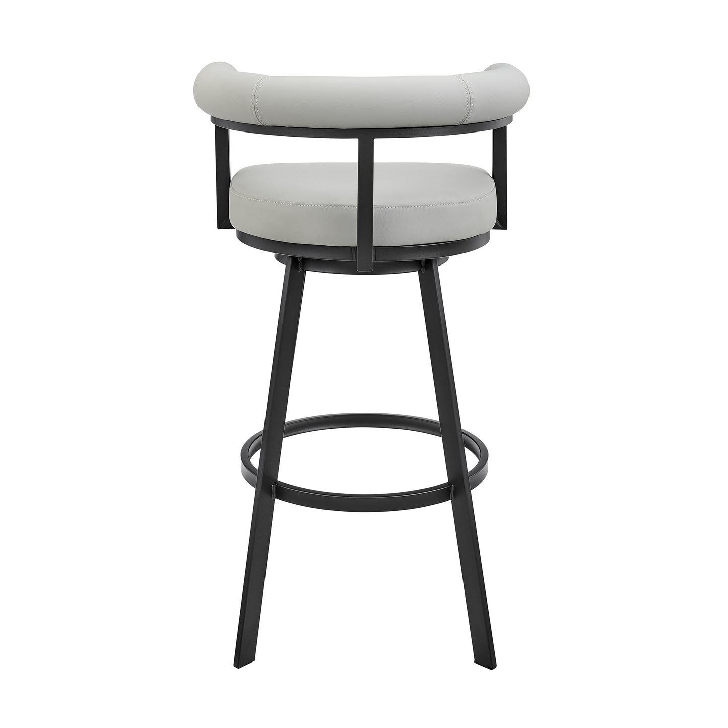 Nolagam Swivel Bar and Counter Stool in Metal and Faux Leather