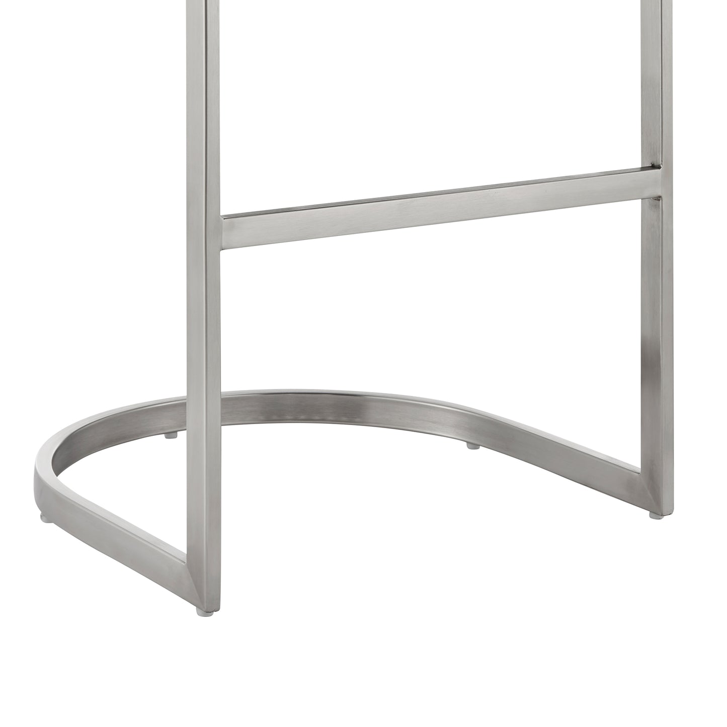 Atherik Bar and Counter Stool in Metal and Stainless Steel with Faux Leather
