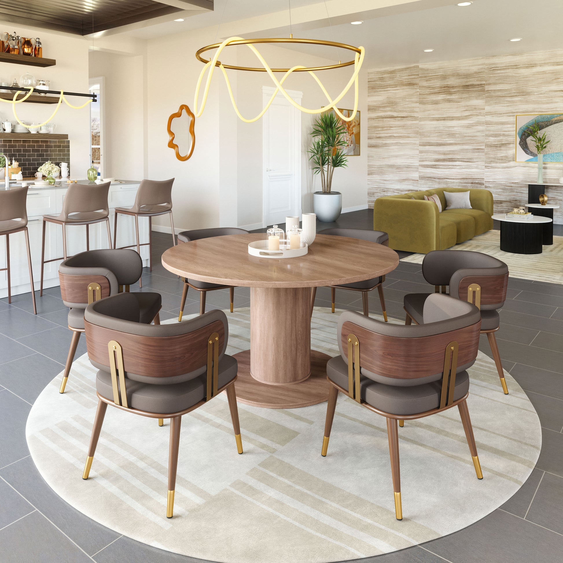 Brew Dining Chair Brown & Walnut - 10
