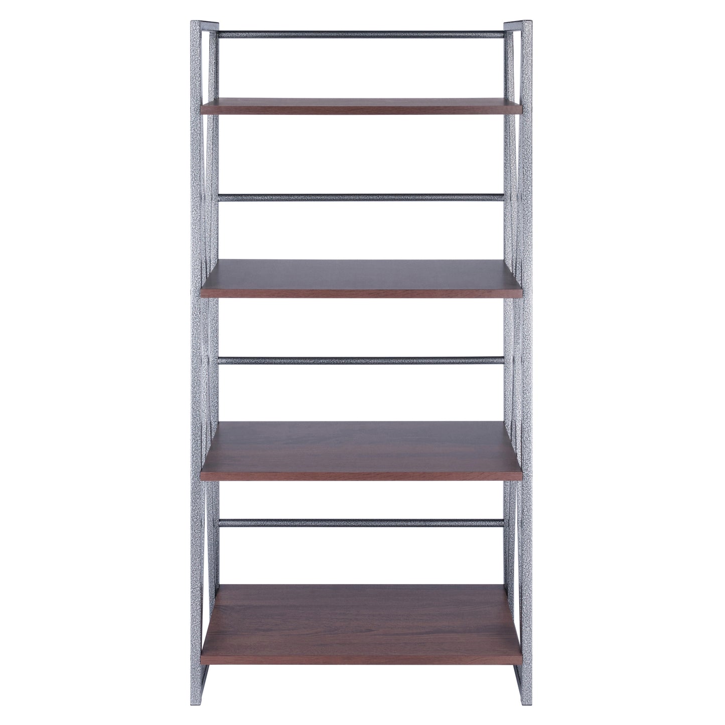 Isa 4-Tier Shelf, Graphite and Walnut
