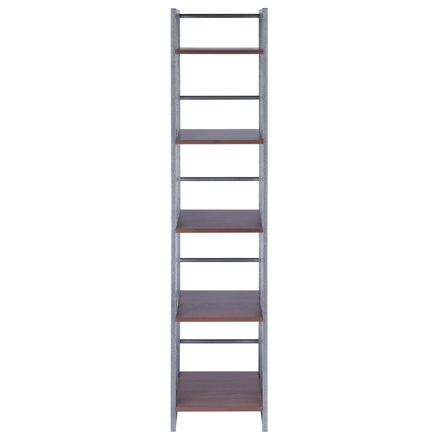 Isa 5-Tier Shelf, Graphite and Walnut