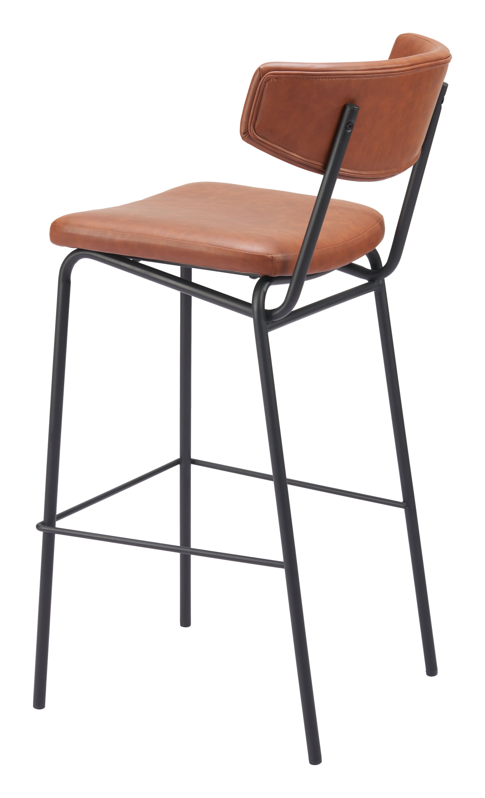 Charon Barstool (Set of 2) Vintage Brown - 5
