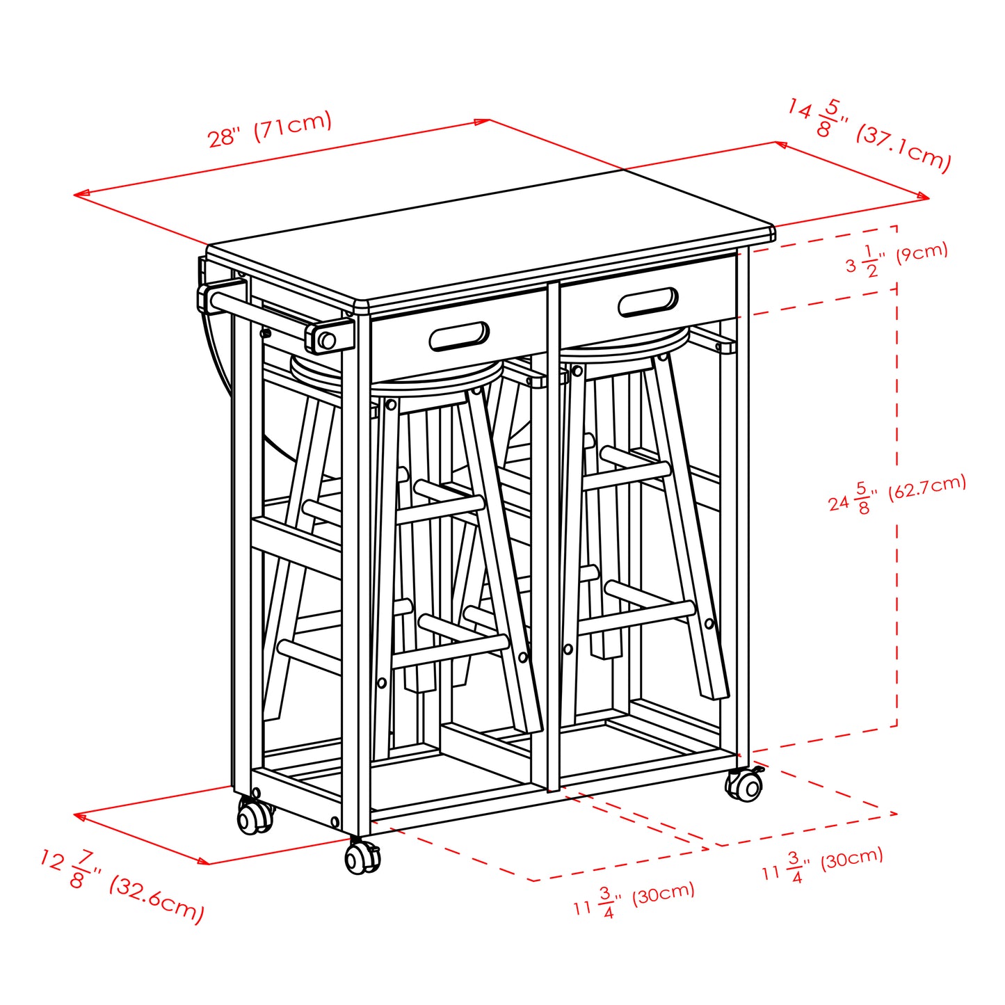 Burnett 3-Pc Space Saver, Natural