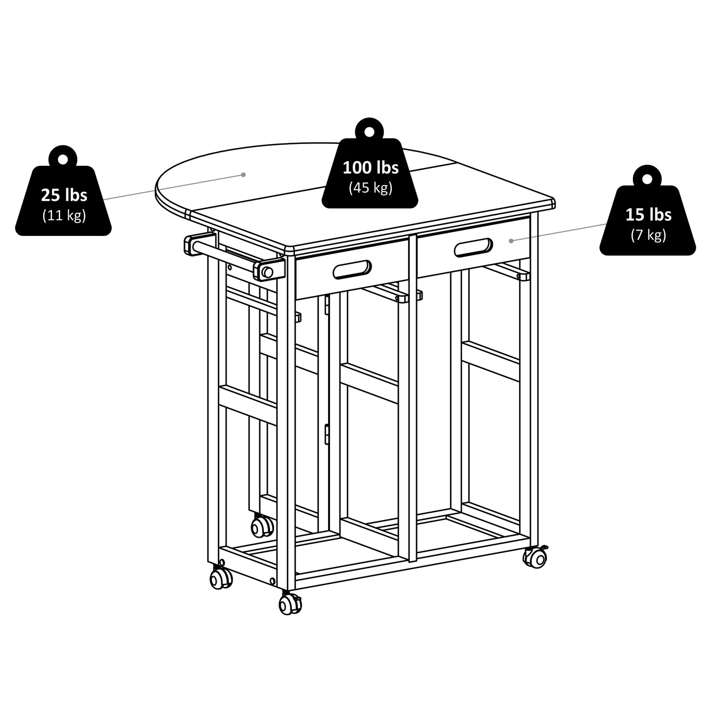 Burnett 3-Pc Space Saver, Natural