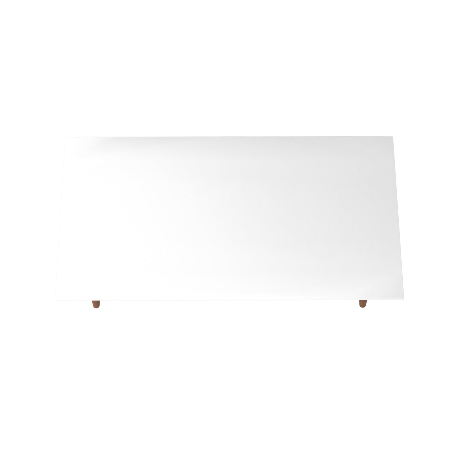 Manhattan Comfort Utopia 17.52" High Rectangle Coffee Table with Splayed Legs in White Gloss 89451