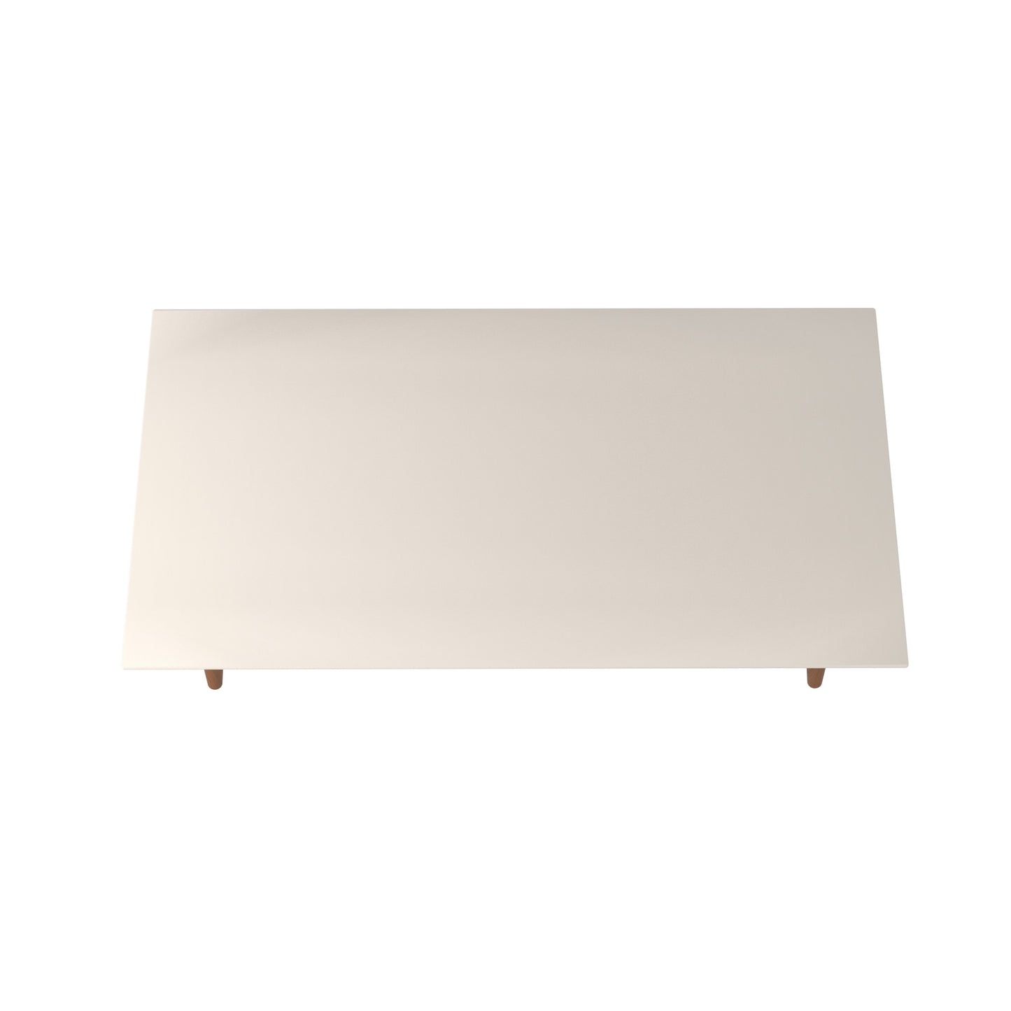 Manhattan Comfort Utopia 17.52" High Rectangle Coffee Table with Splayed Legs in Off White and Maple Cream 89452