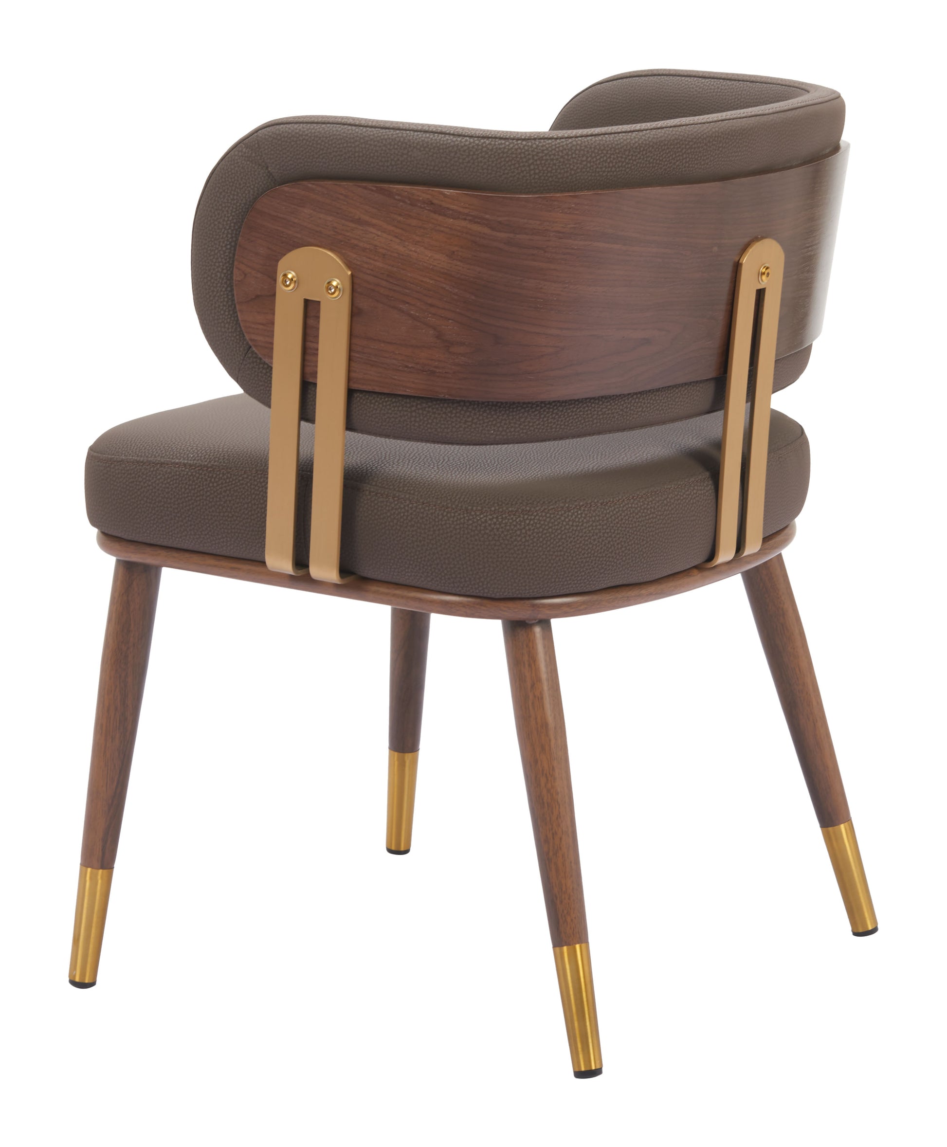 Brew Dining Chair Brown & Walnut - 5