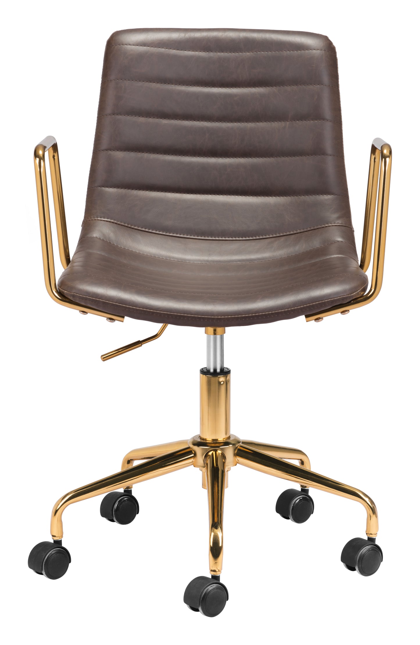 Eric Office Chair Brown & Gold