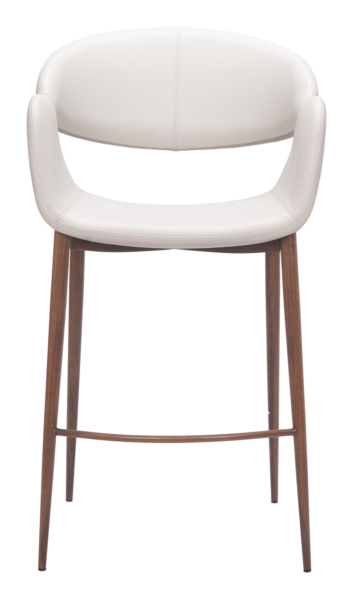 Limay Counter Stool Beige & Walnut - 3