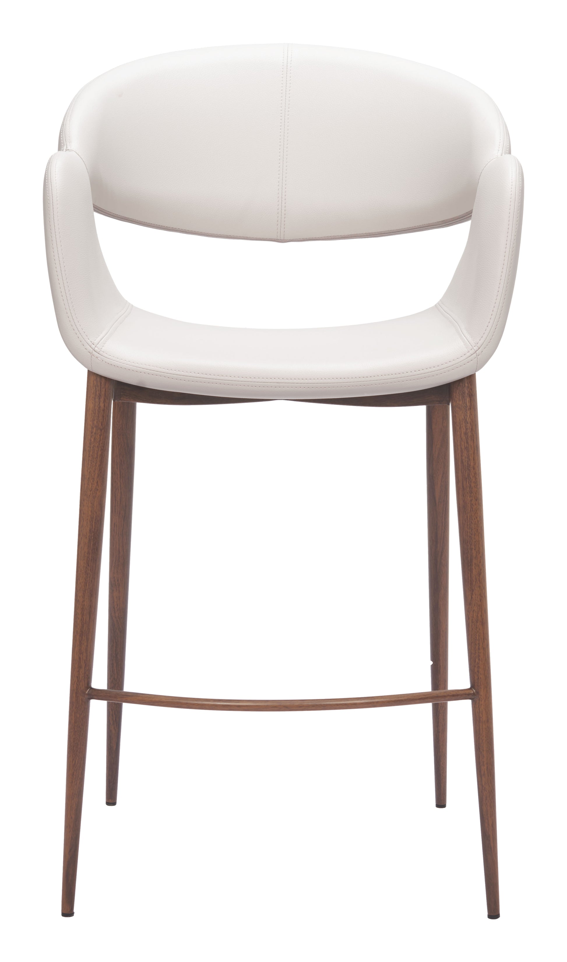 Limay Counter Stool Beige & Walnut - 3
