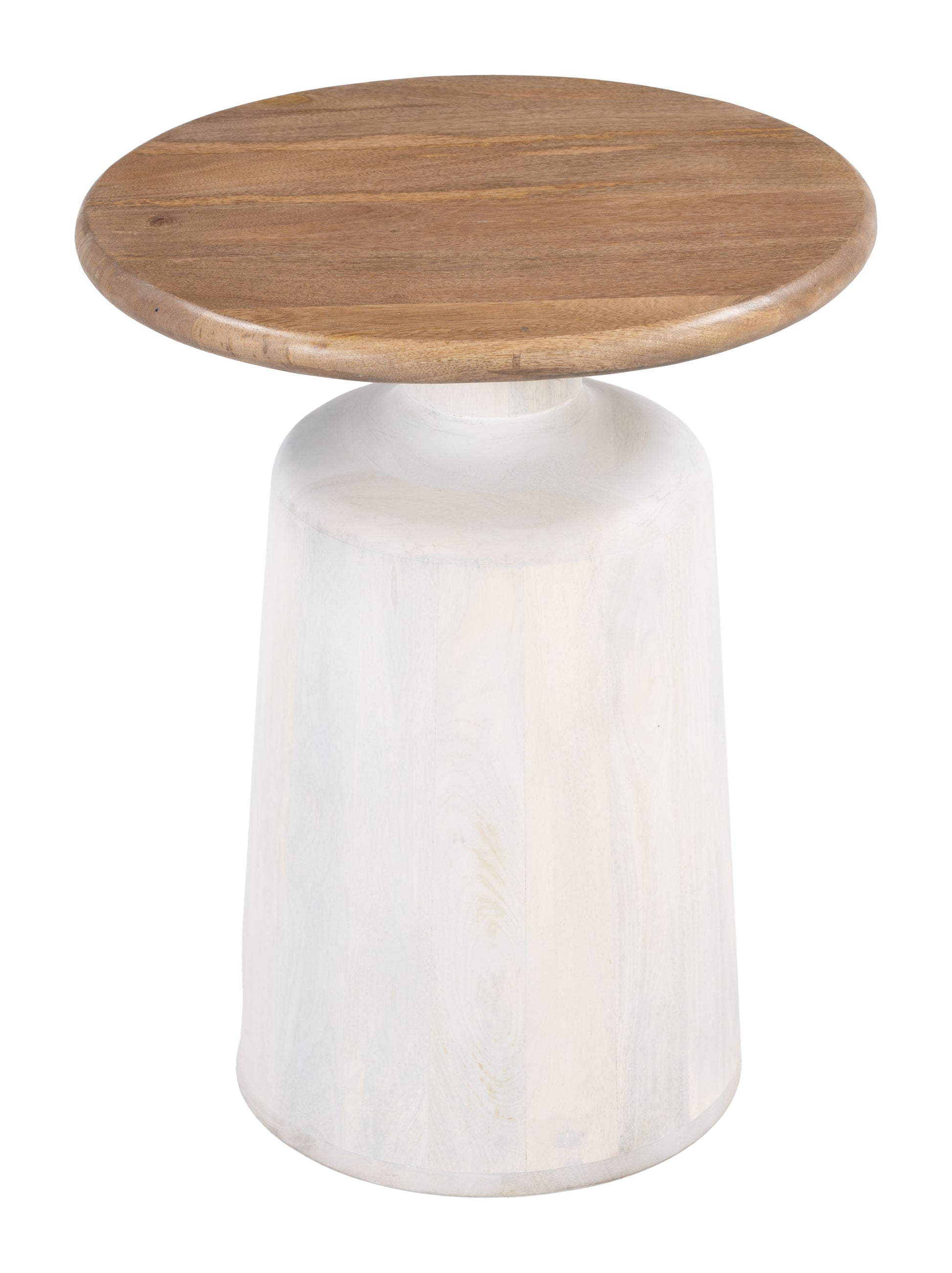 Goblet Side Table Brown & White - 2