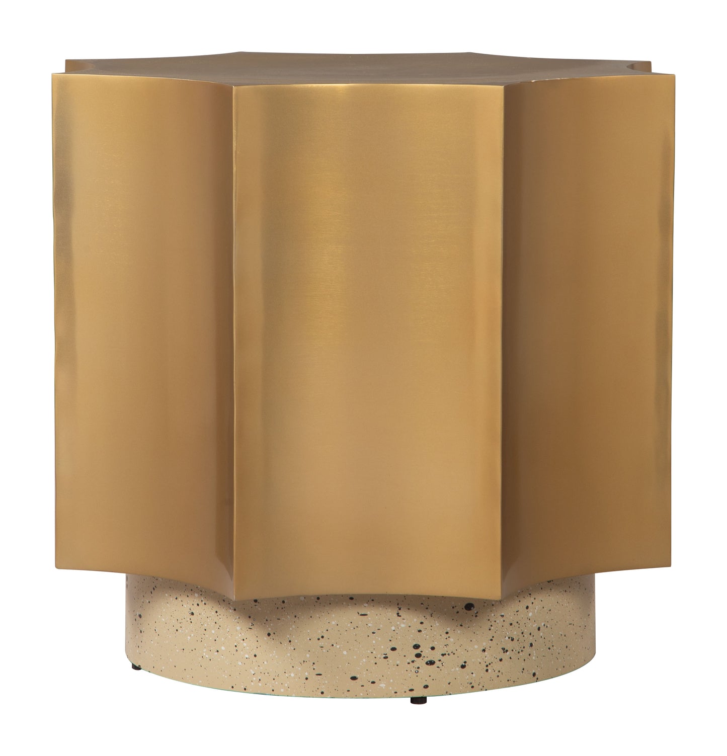 Osam Side Table Gold & Beige - 2