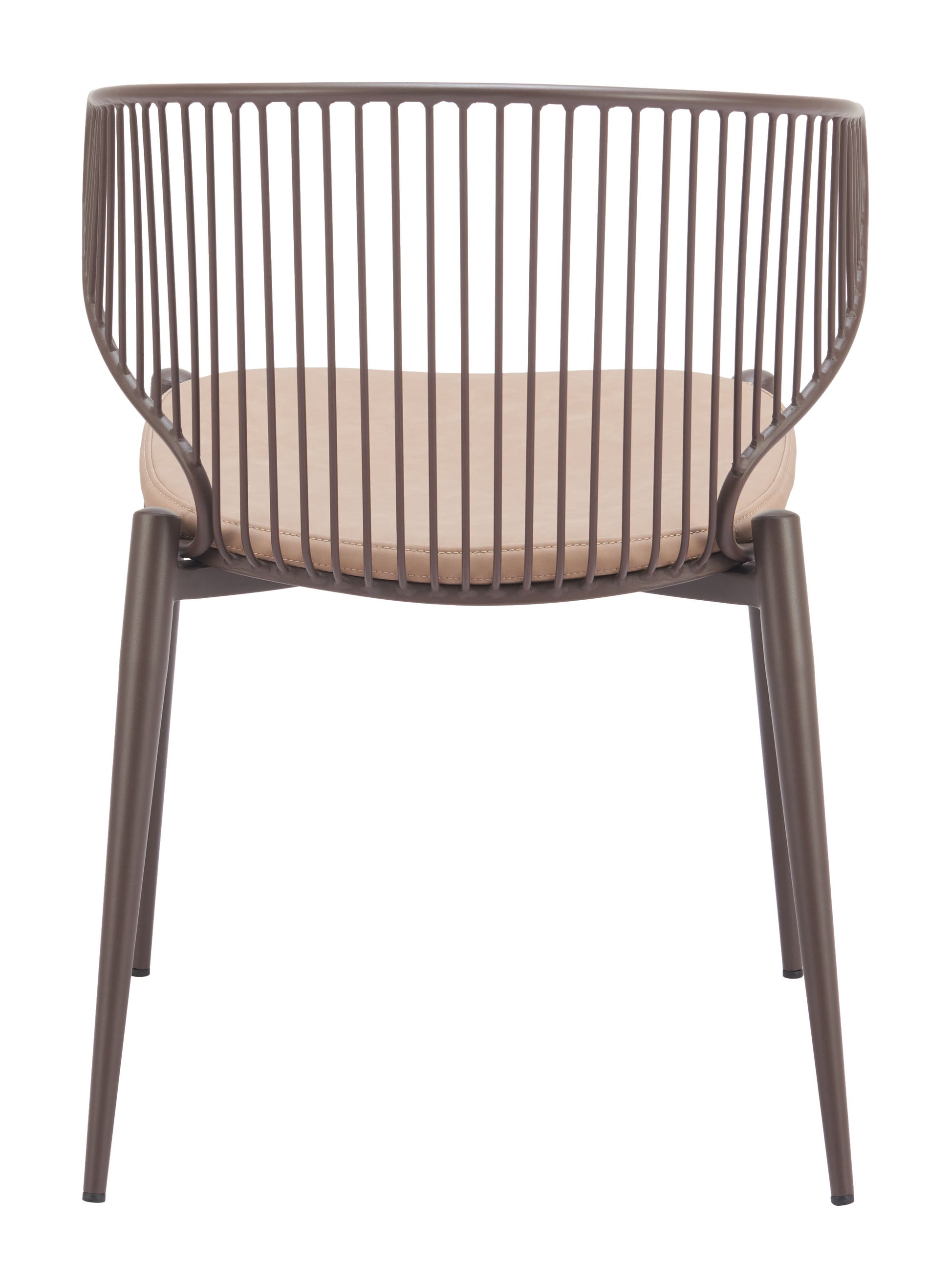 Silues Dining Chair (Set of 2) Taupe & Brown - 4