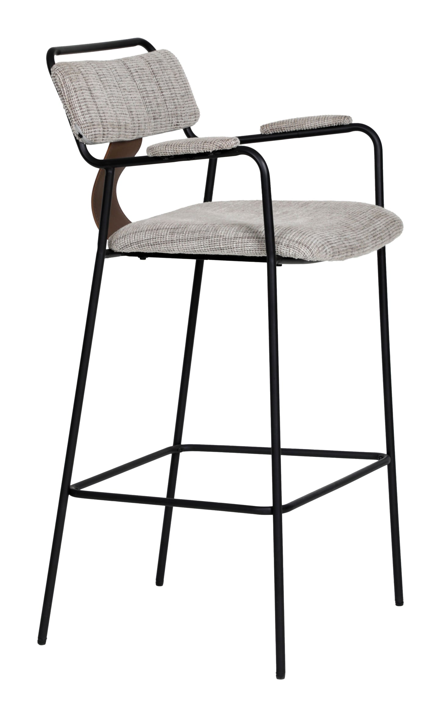 Couva Barstool (Set of 2) Gray Tweed - 6