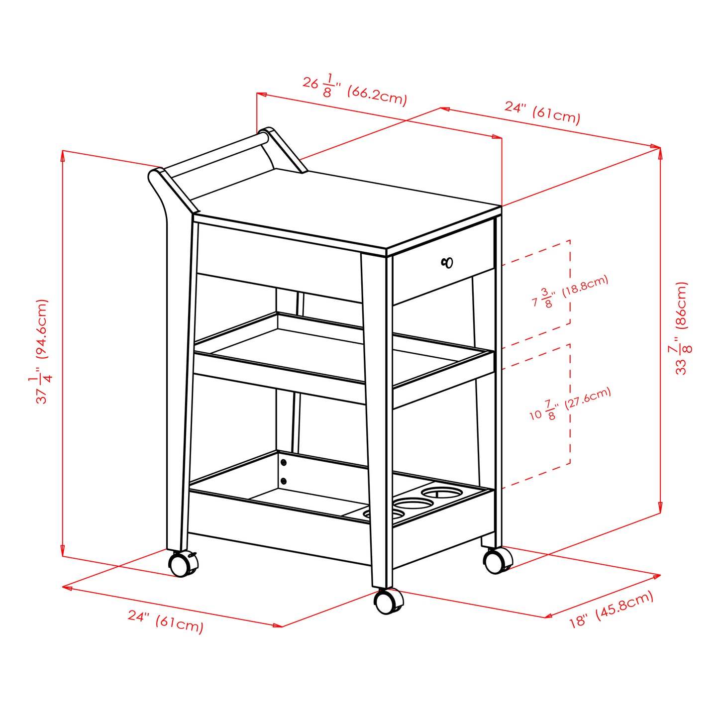 Jeston Entertainment Cart, Oyster Gray