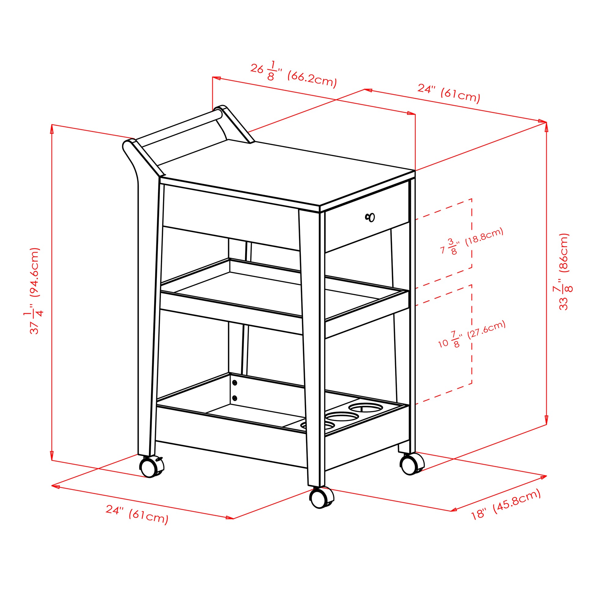 Jeston Entertainment Cart, Oyster Gray