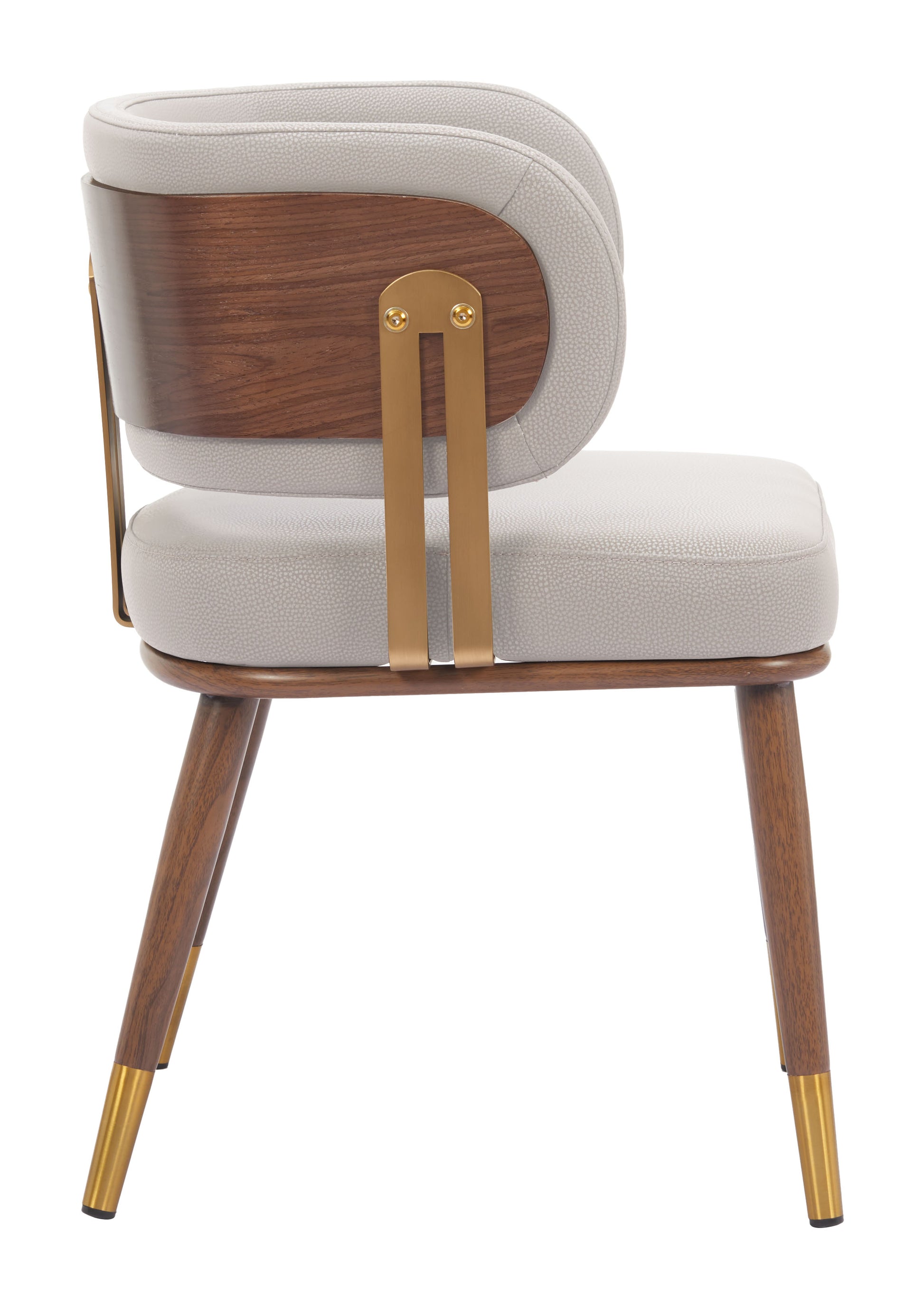 Brew Dining Chair Beige & Walnut - 2