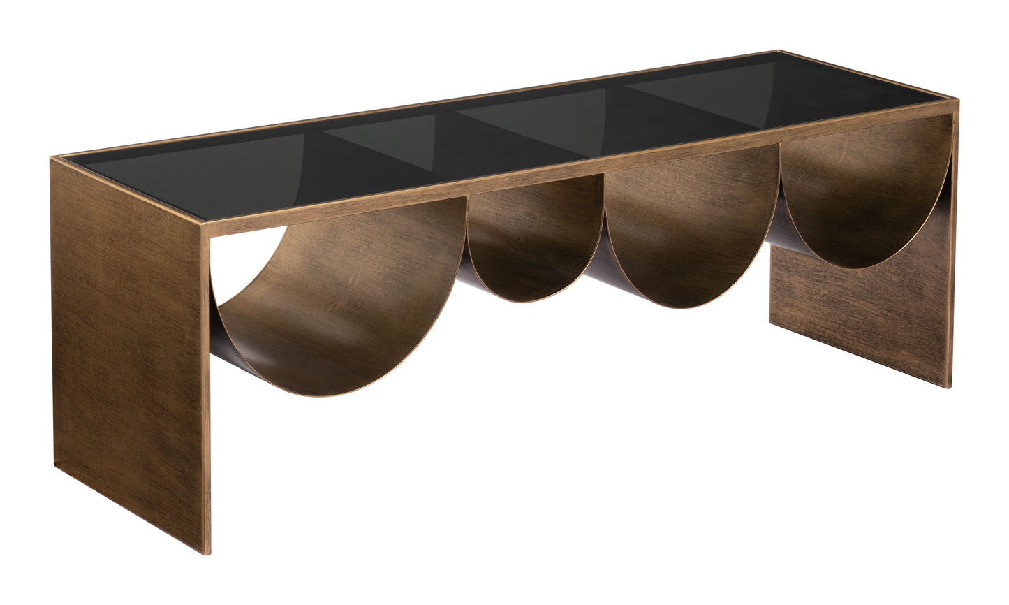 Reed Coffee Table Brass & Black - 5