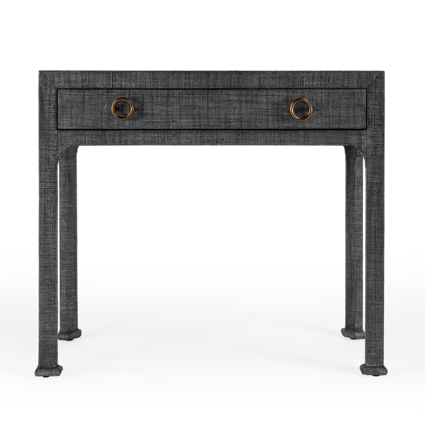 Butler Specialty Company Chatham 34 in. W Rectangular Raffia 1 Drawer Console Table, Charcoal