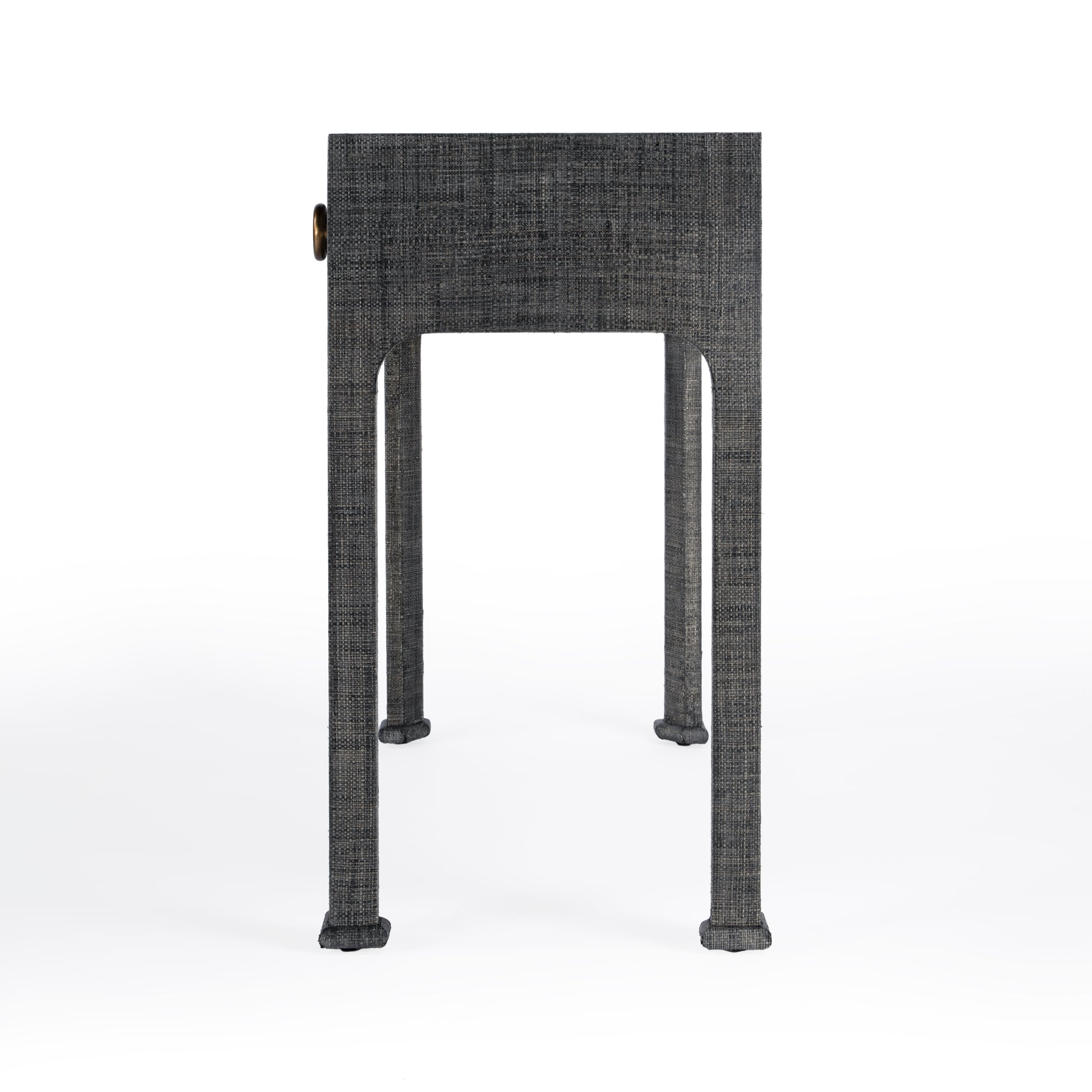 Butler Specialty Company Chatham 34 in. W Rectangular Raffia 1 Drawer Console Table, Charcoal