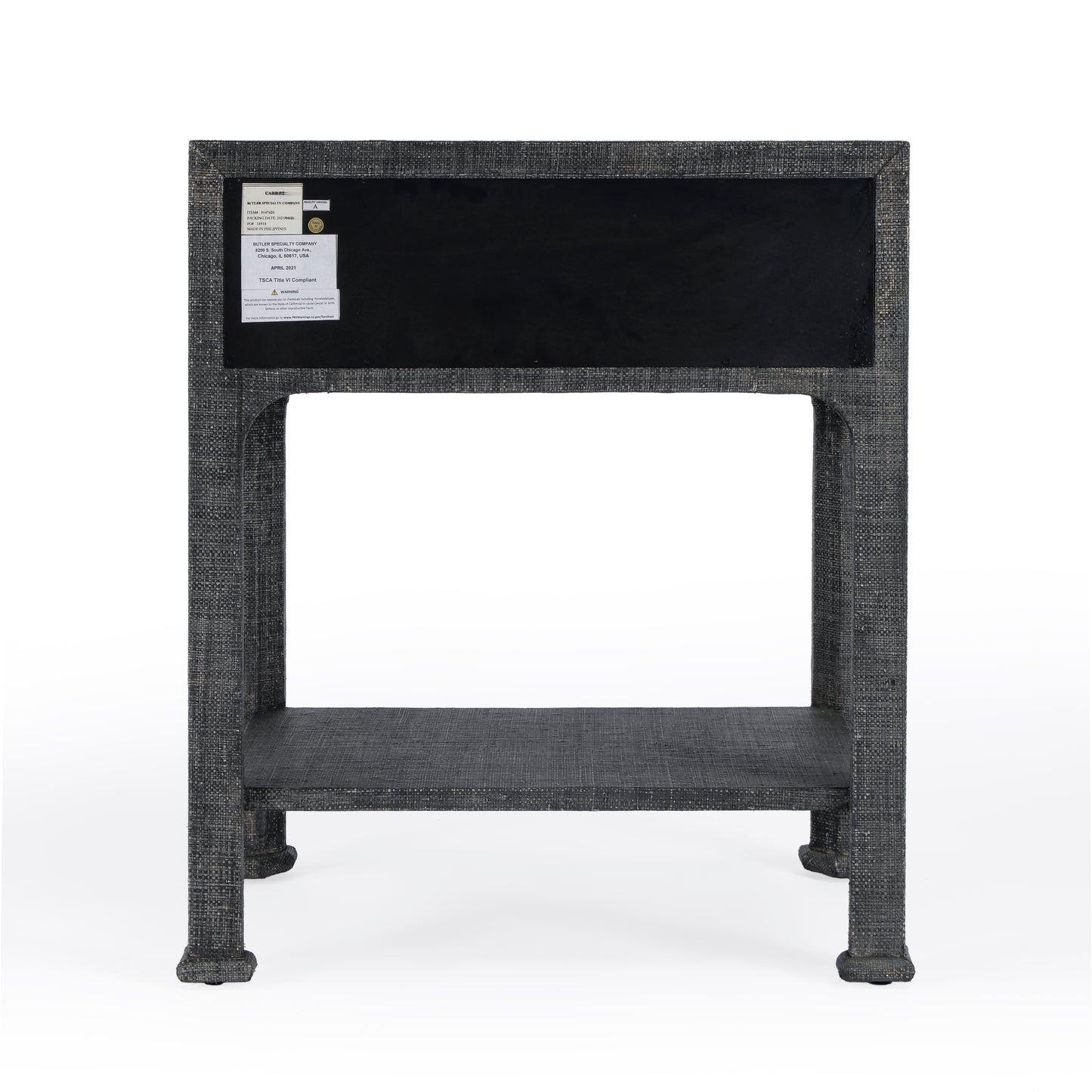 Chatham Raffia Nightstand in Charcoal  9147420