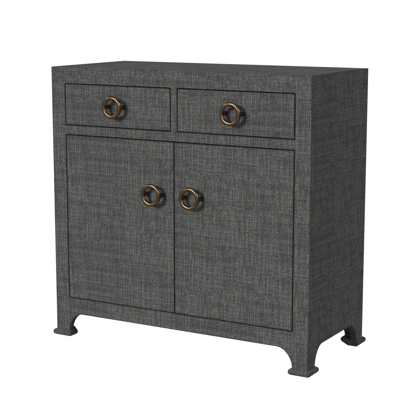 Butler Specialty Company Chatham 31 in. W Rectangular Raffia 2 Drawer Accent Cabinet, Charcoal