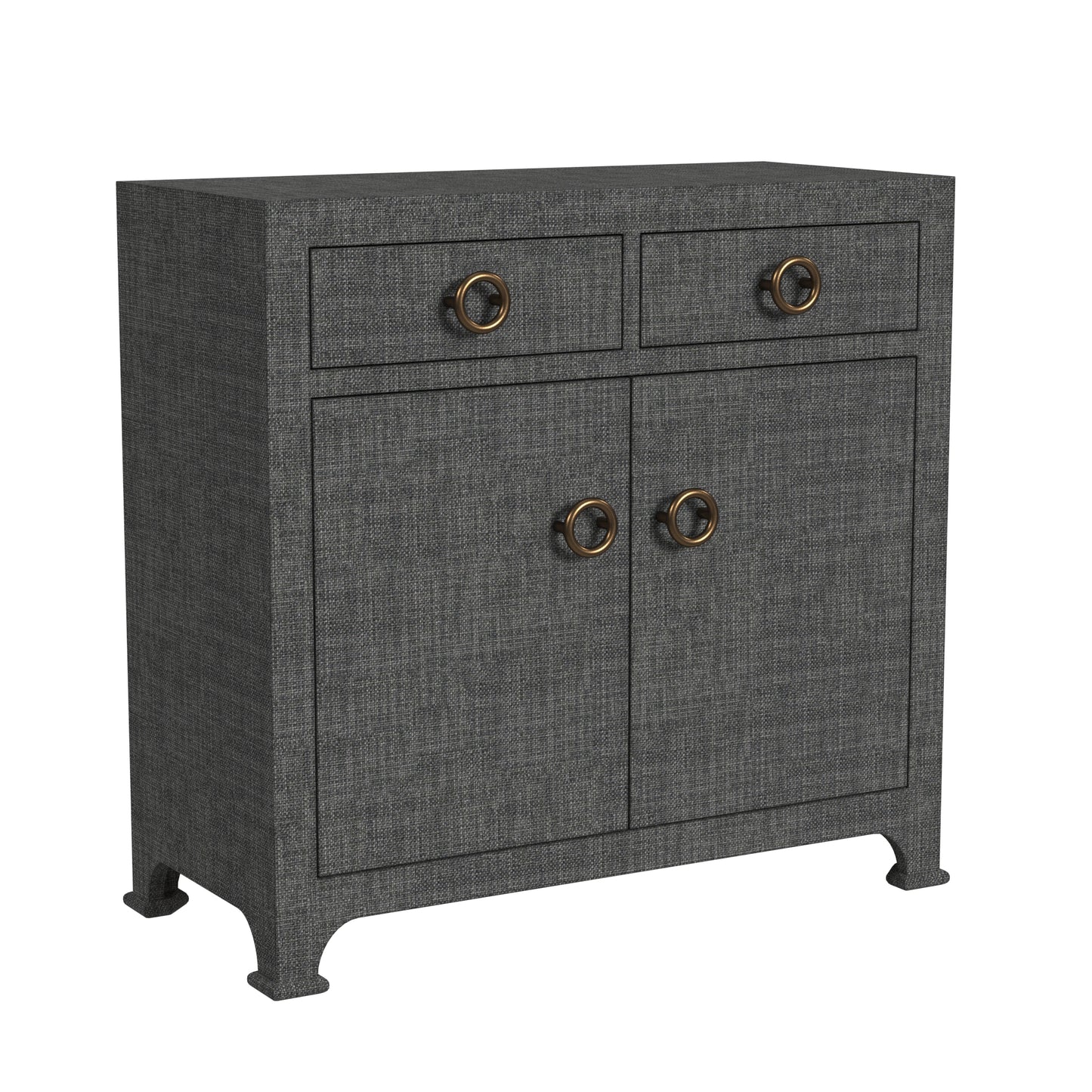 Butler Specialty Company Chatham 31 in. W Rectangular Raffia 2 Drawer Accent Cabinet, Charcoal