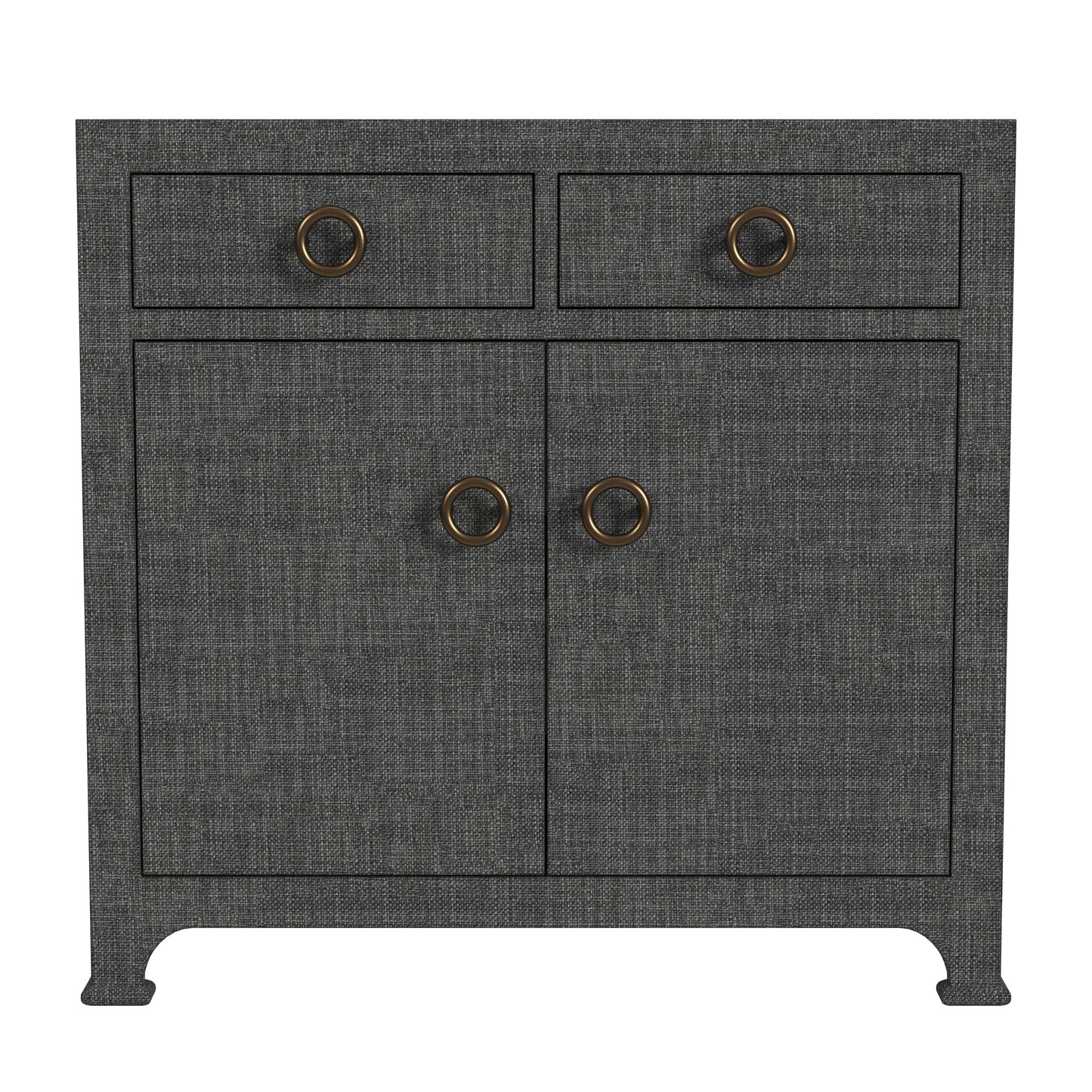 Butler Specialty Company Chatham 31 in. W Rectangular Raffia 2 Drawer Accent Cabinet, Charcoal