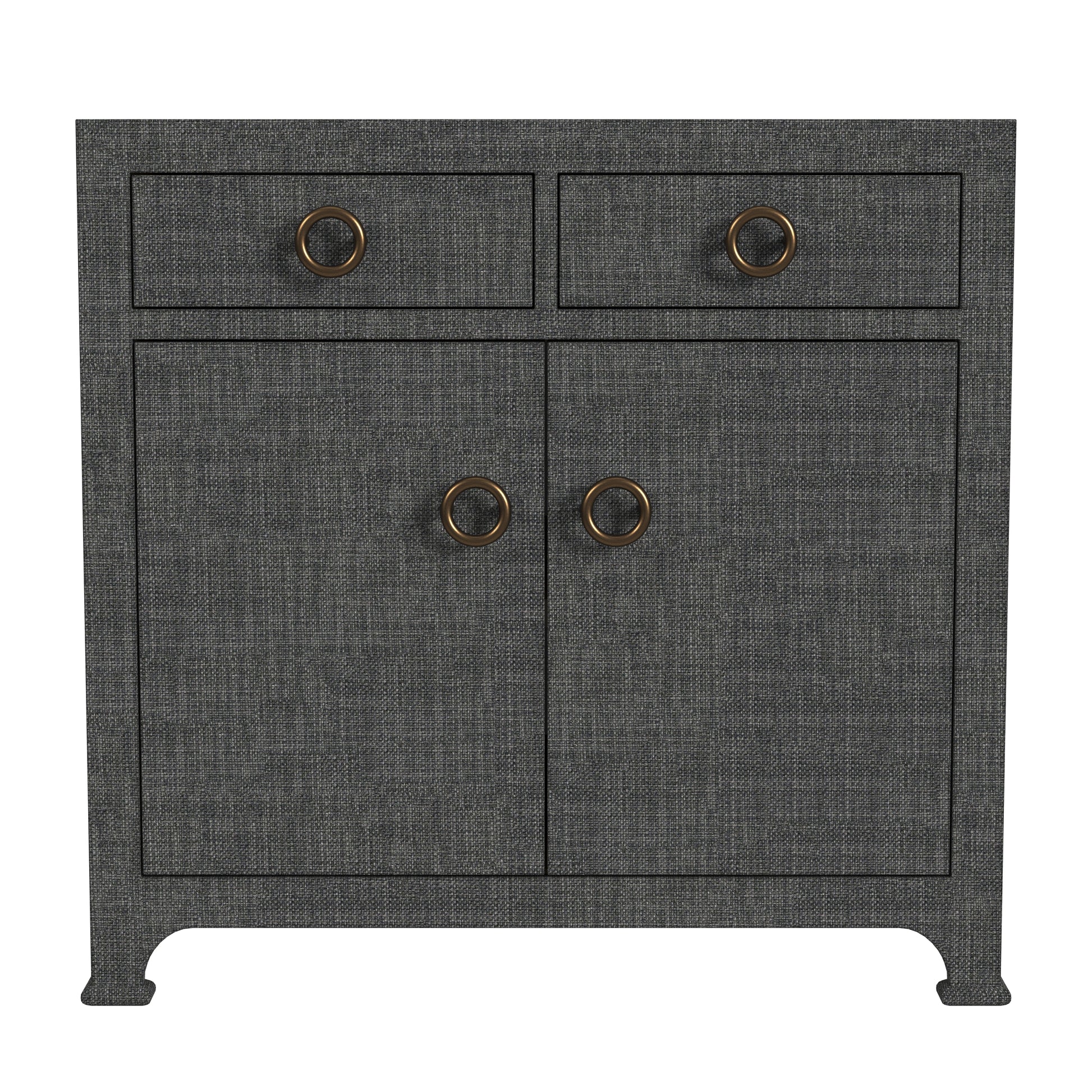 Butler Specialty Company Chatham 31 in. W Rectangular Raffia 2 Drawer Accent Cabinet, Charcoal