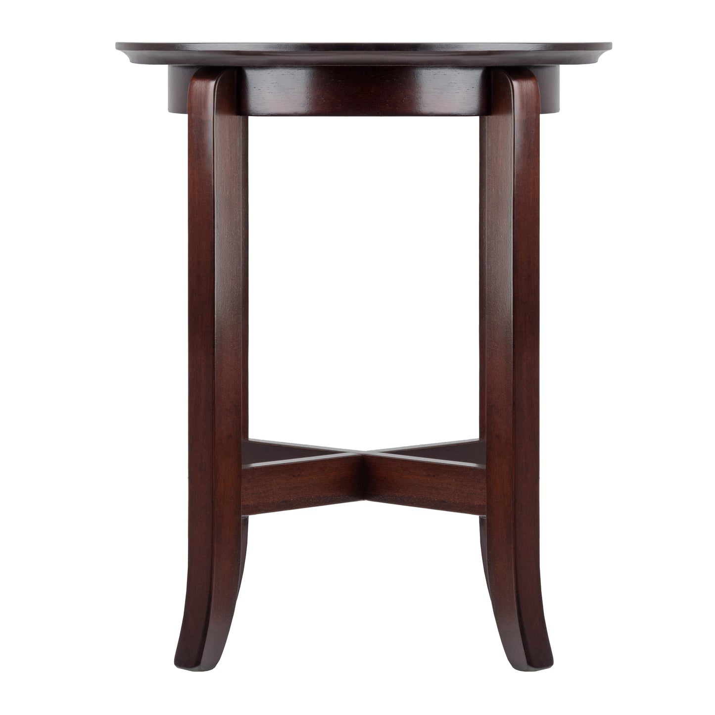 Toby Round Accent End Table, Espresso
