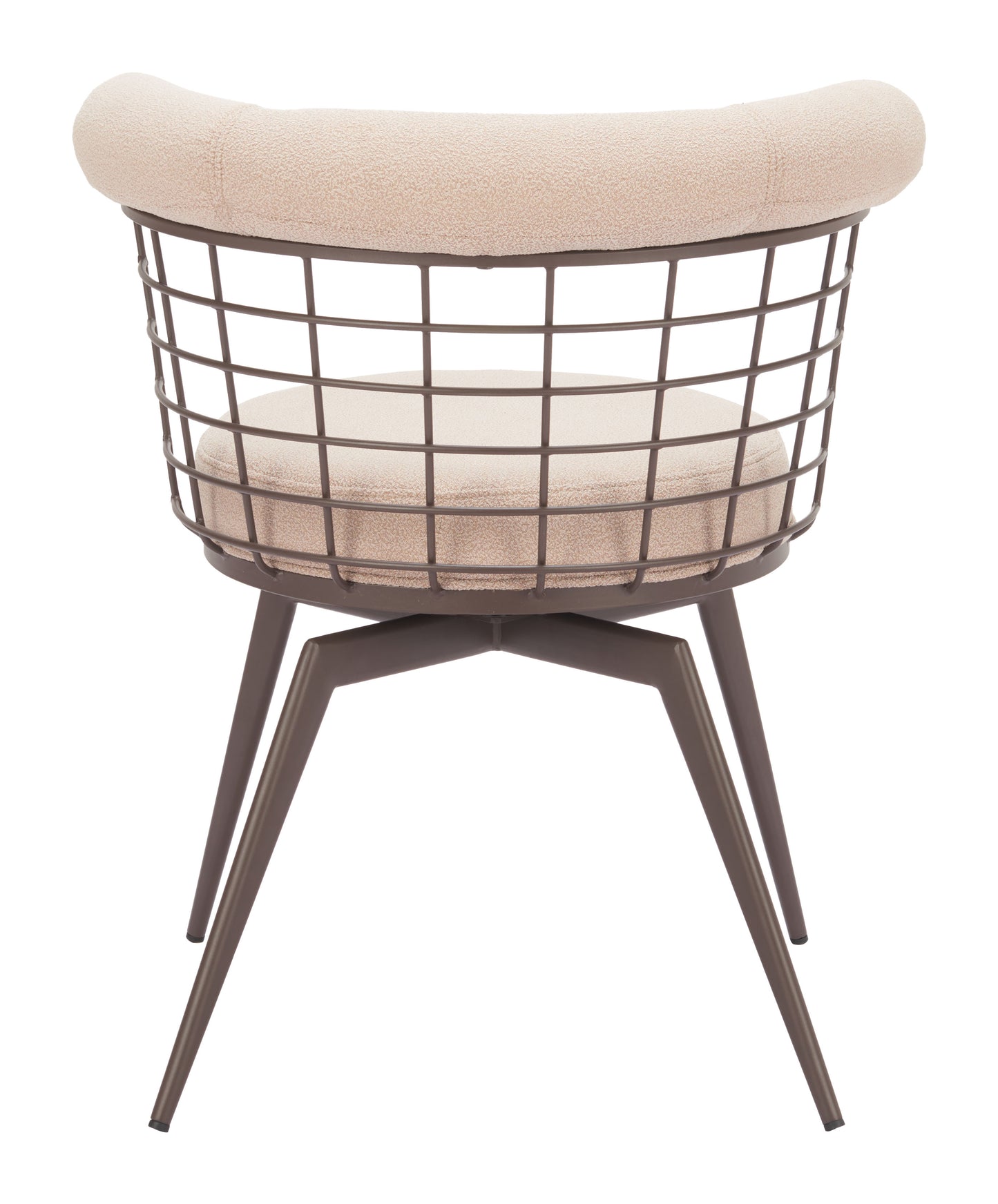 Saku Swivel Dining Chair Beige & Brown - 4