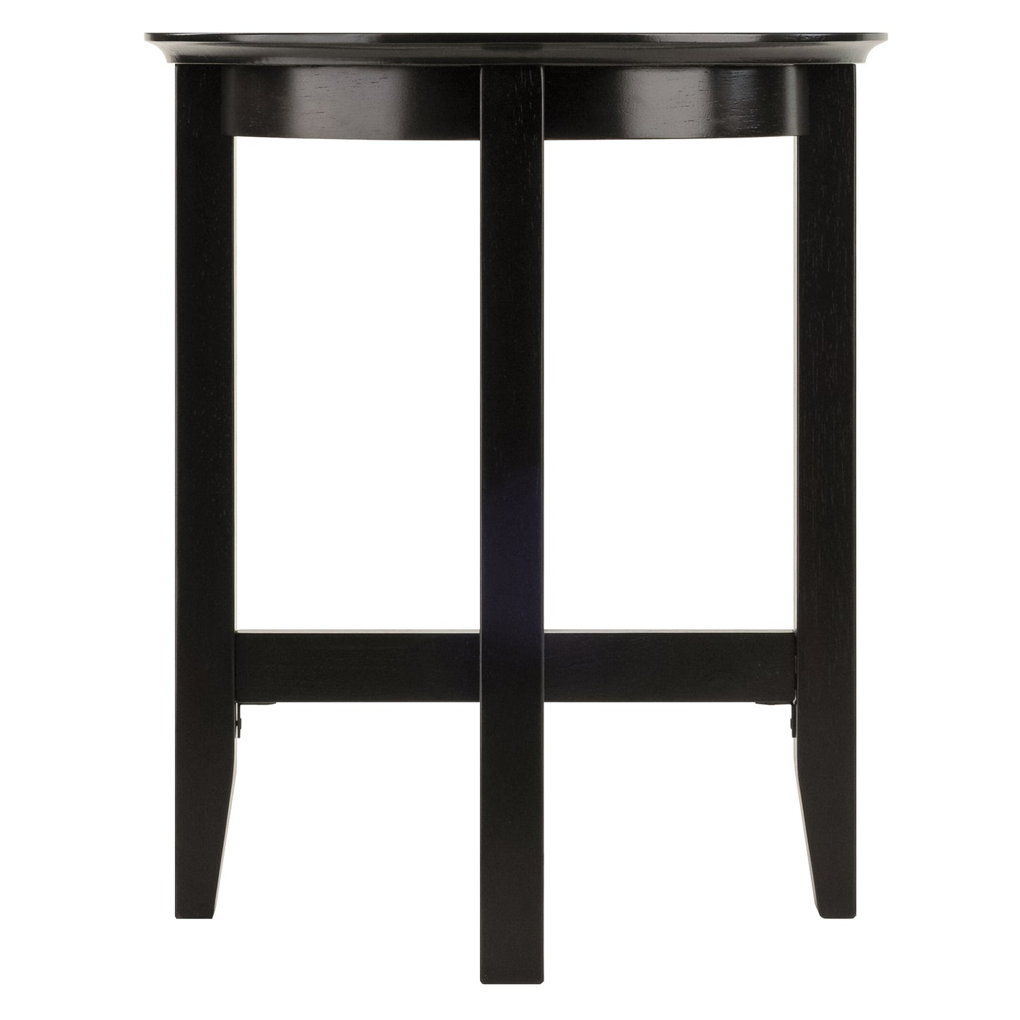 Toby Round Accent End Table, Espresso A