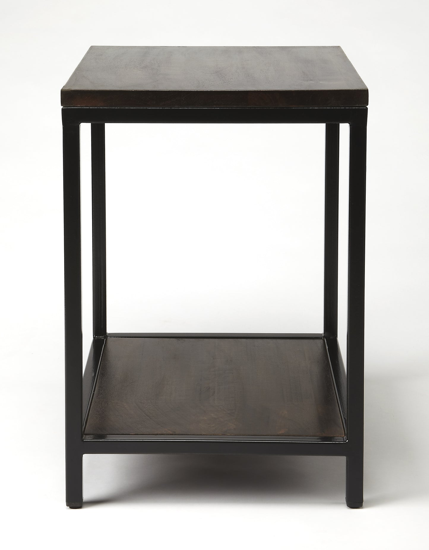 Landry Wood & Metal End Table in Dark Brown 9214330