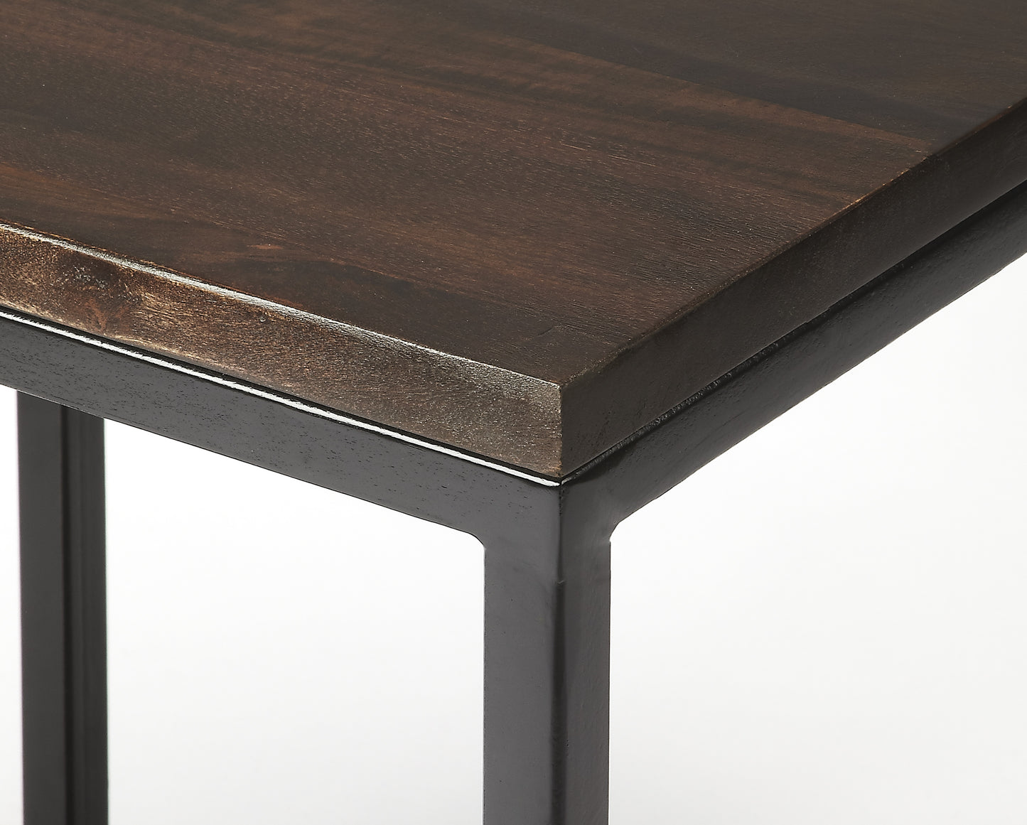 Landry Wood & Metal End Table in Dark Brown 9214330