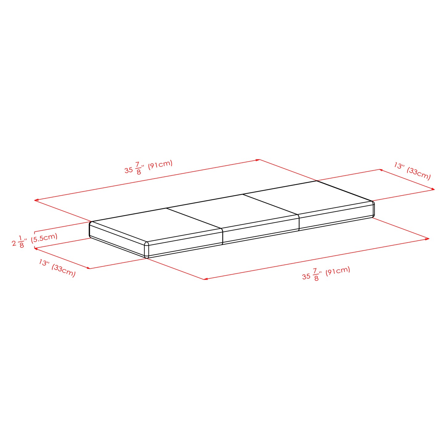 Boris Bench Seat Cushion, Espresso