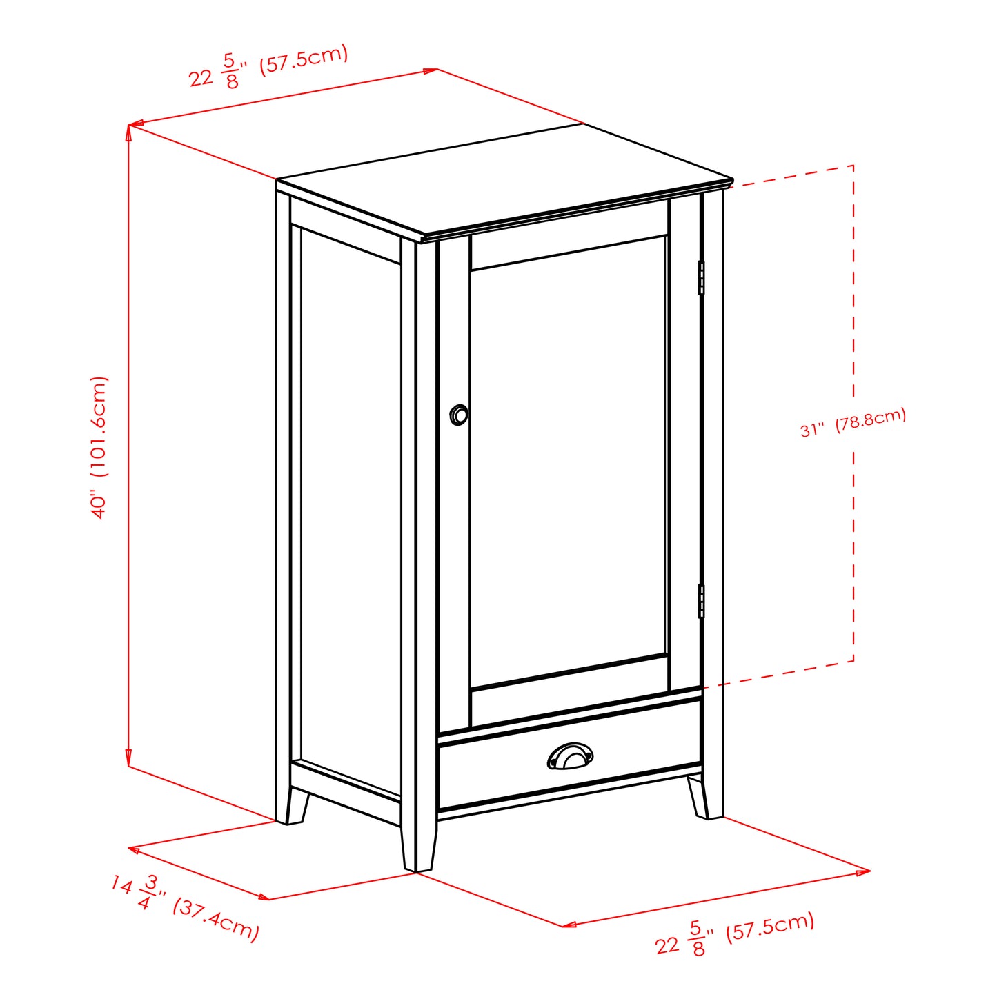 Bordeaux 20-Bottle Wine Cabinet, Espesso