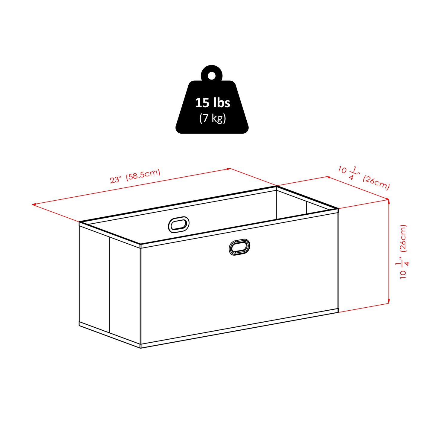 Torino 3-Pc Storage Shelf with 2 Foldable Fabric Baskets, Espresso and Chocolate A