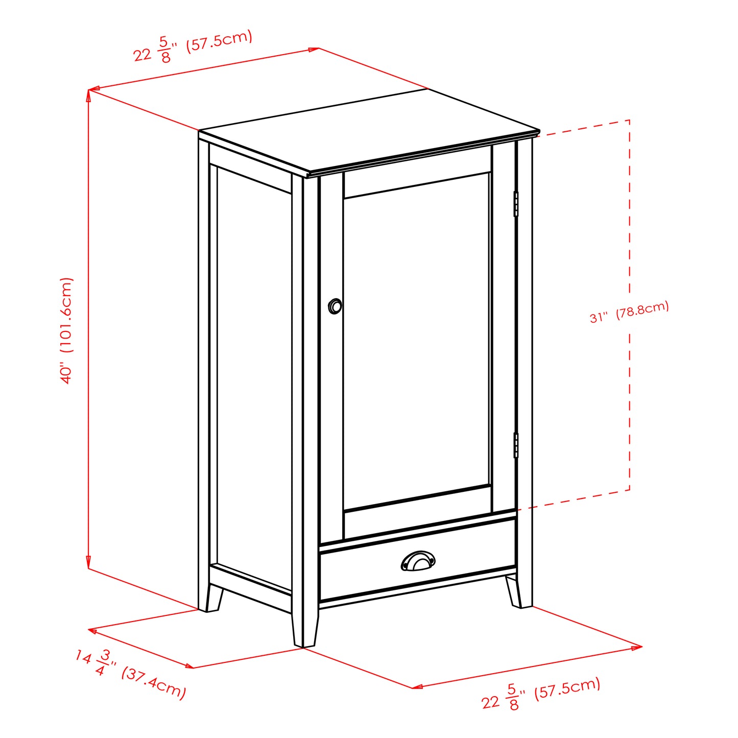 Bordeaux 25-Bottle Wine Cabinet, Espresso
