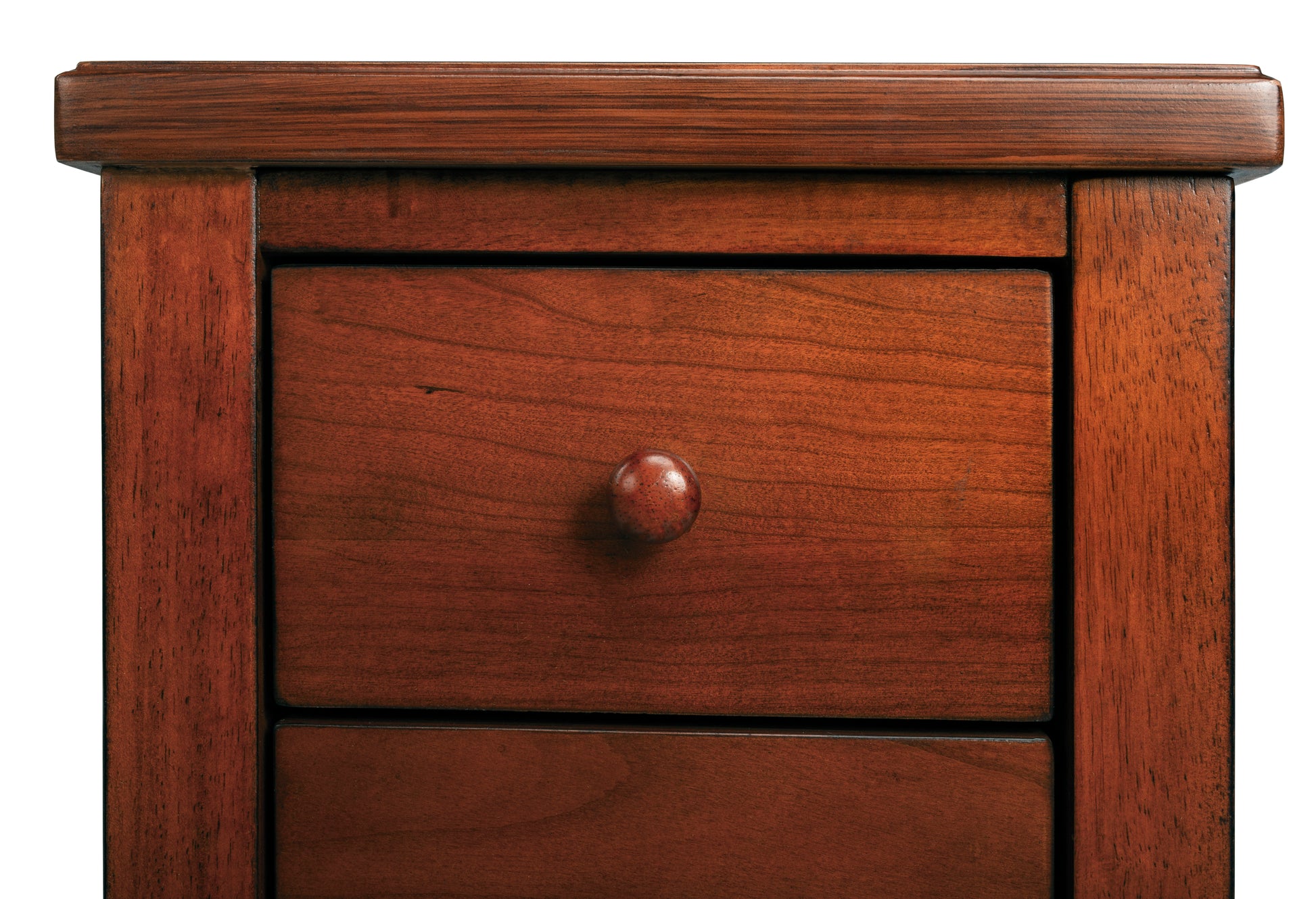 Butler Specialty Company Kelton 11.5 in. W Rectangular Wood 4 Drawer Side Table with Open Shelf, Medium Brown