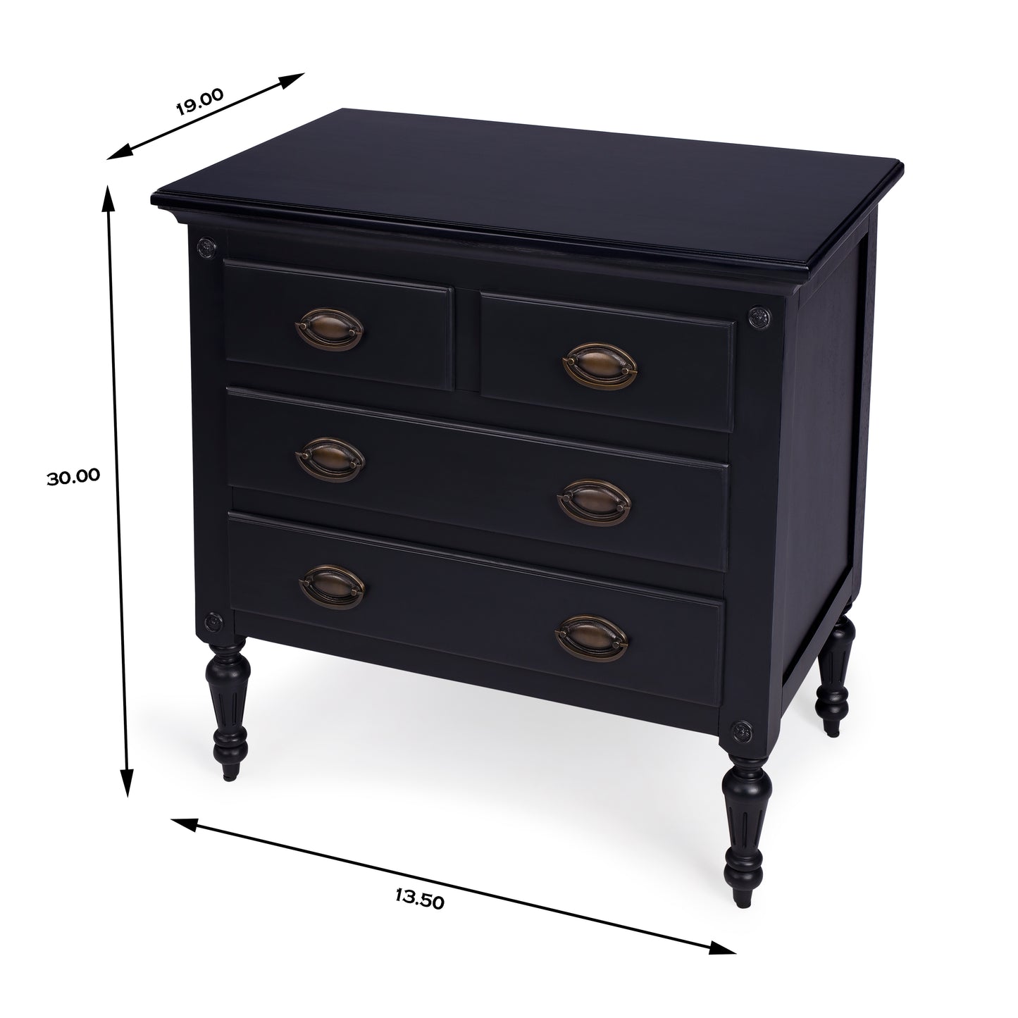 Easterbrook 4 Drawer Chest in Black 9306295
