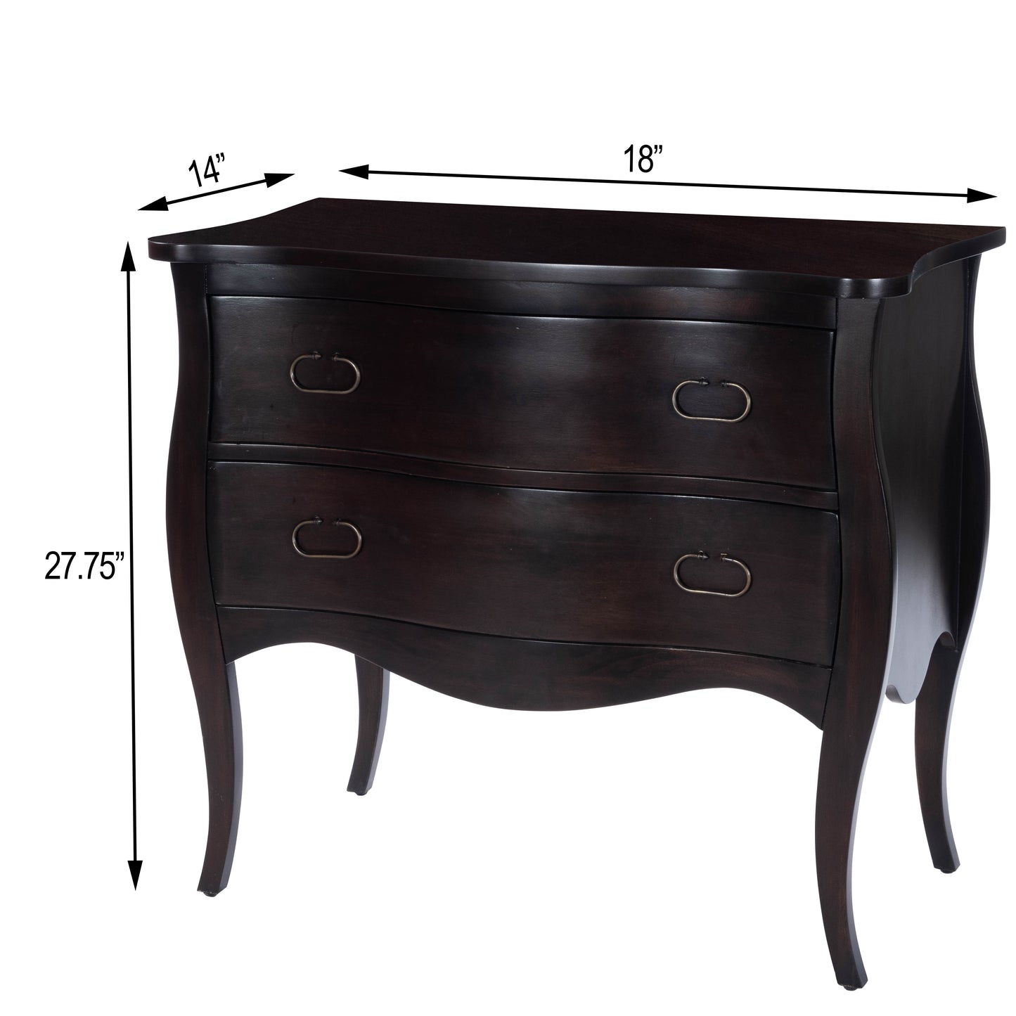 Rochelle 2 Drawer Chest in Dark Brown 9307117