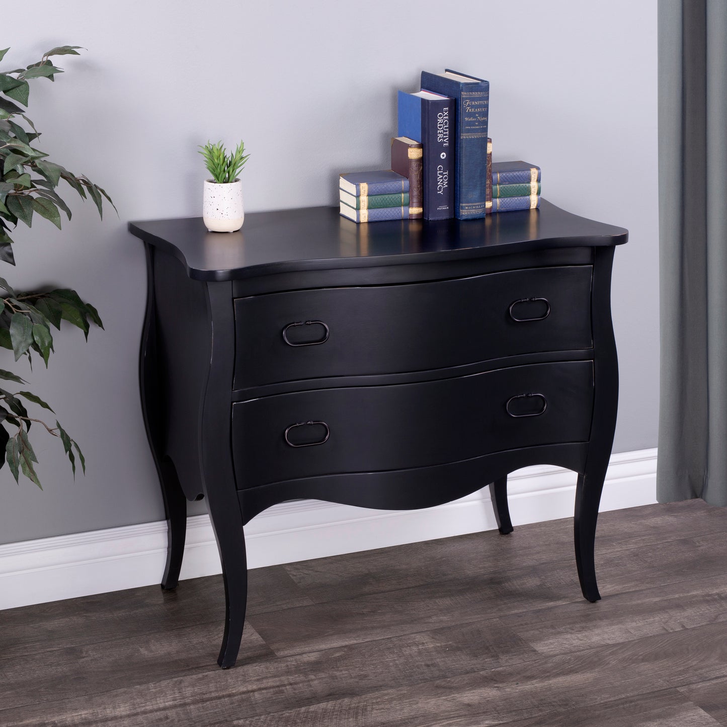 Rochelle 2 Drawer Chest in Black 9307295