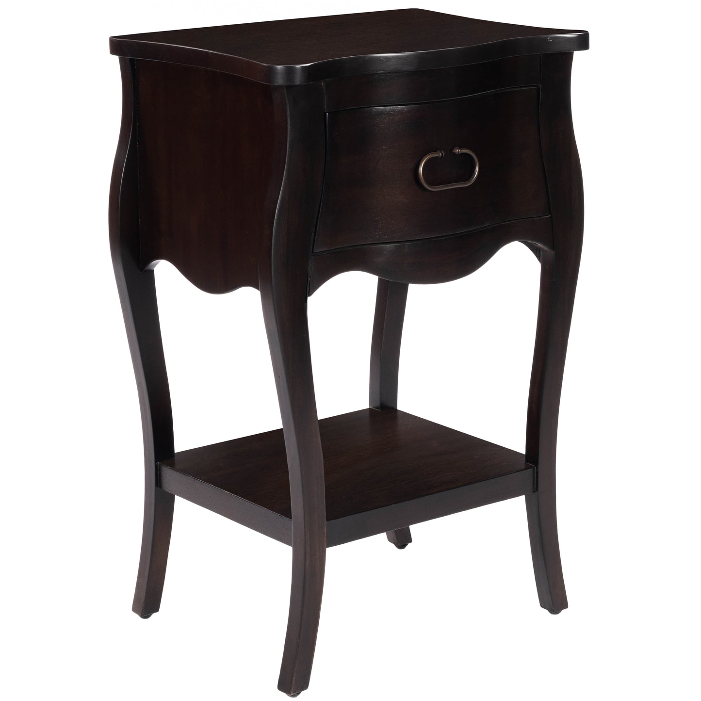 Rochelle 1 Drawer Nightstand in Dark Brown 9308117