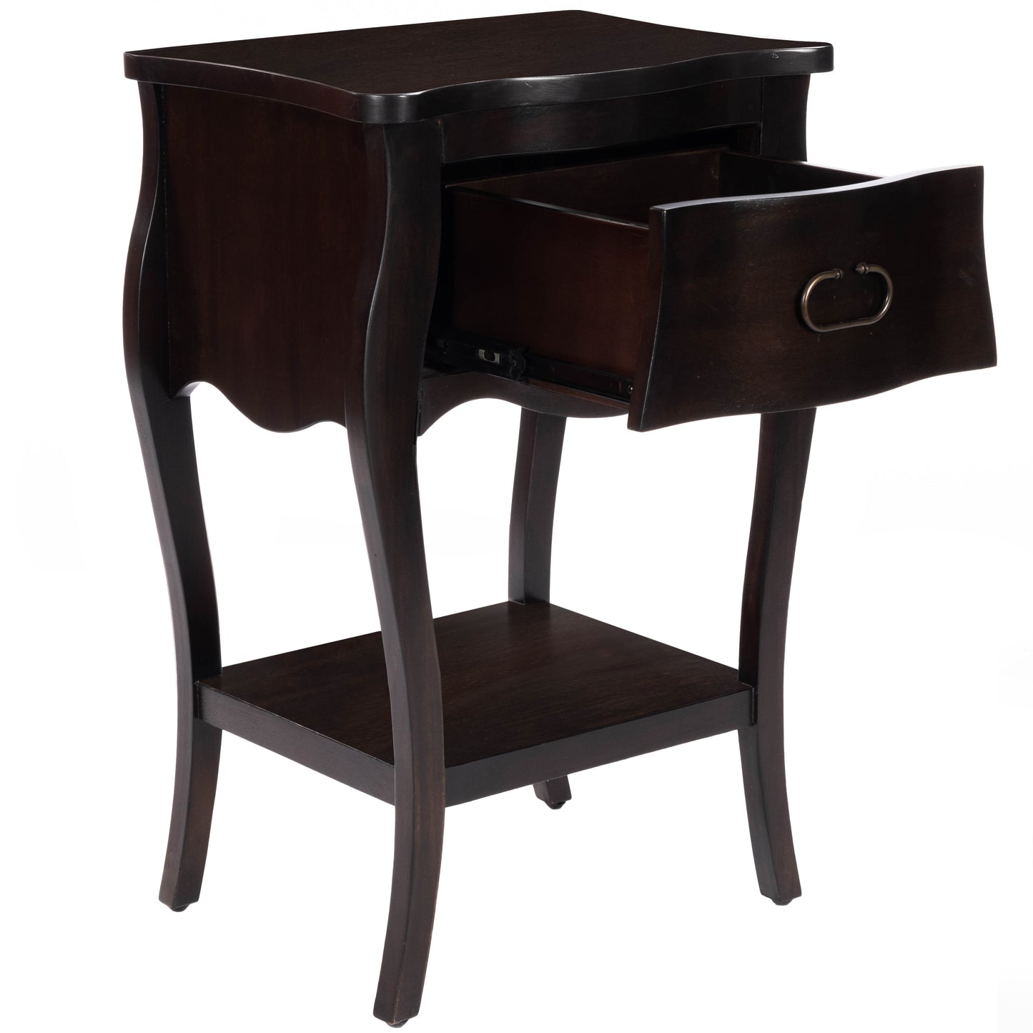 Rochelle 1 Drawer Nightstand in Dark Brown 9308117