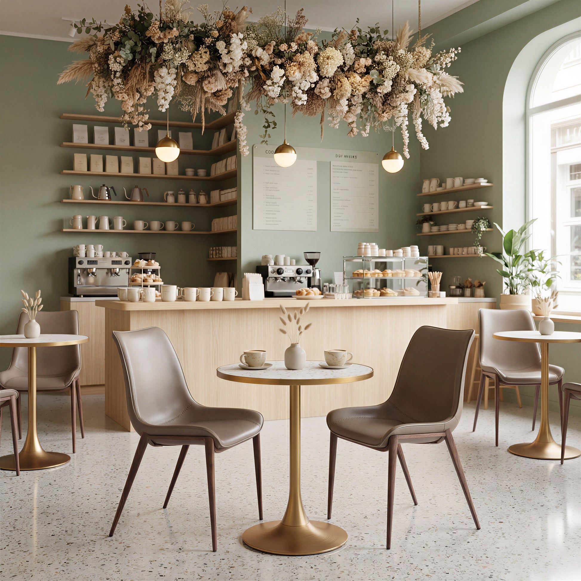 Bite Bistro Table Beige & Gold - 7
