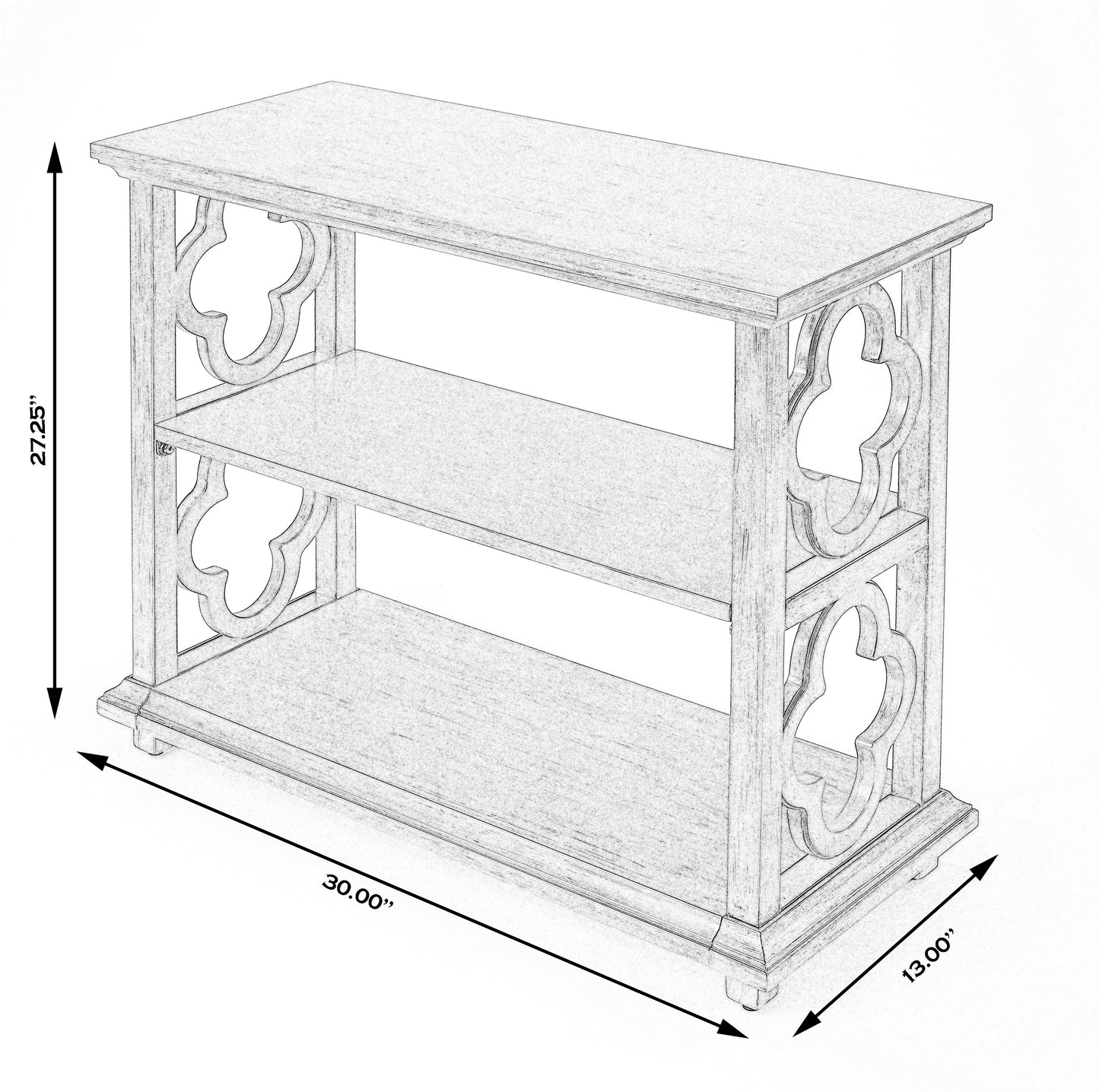Paloma 2 Shelf 30"W Bookcase in White  9331222
