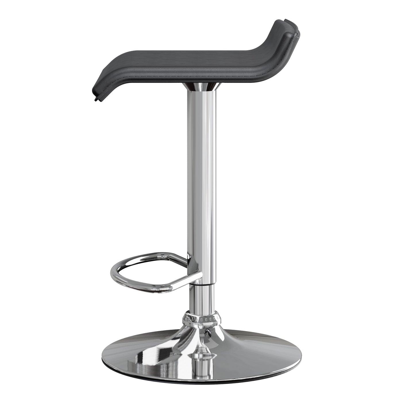 Spectrum 2-Pc Adjustable Swivel Stool Set, Black and Chrome